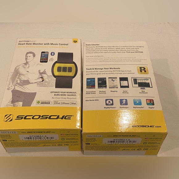 New Scosche RhythmPulse Heart Rate Monitor with Music Control RTHMA1.5 Yellow - Picture 1 of 14